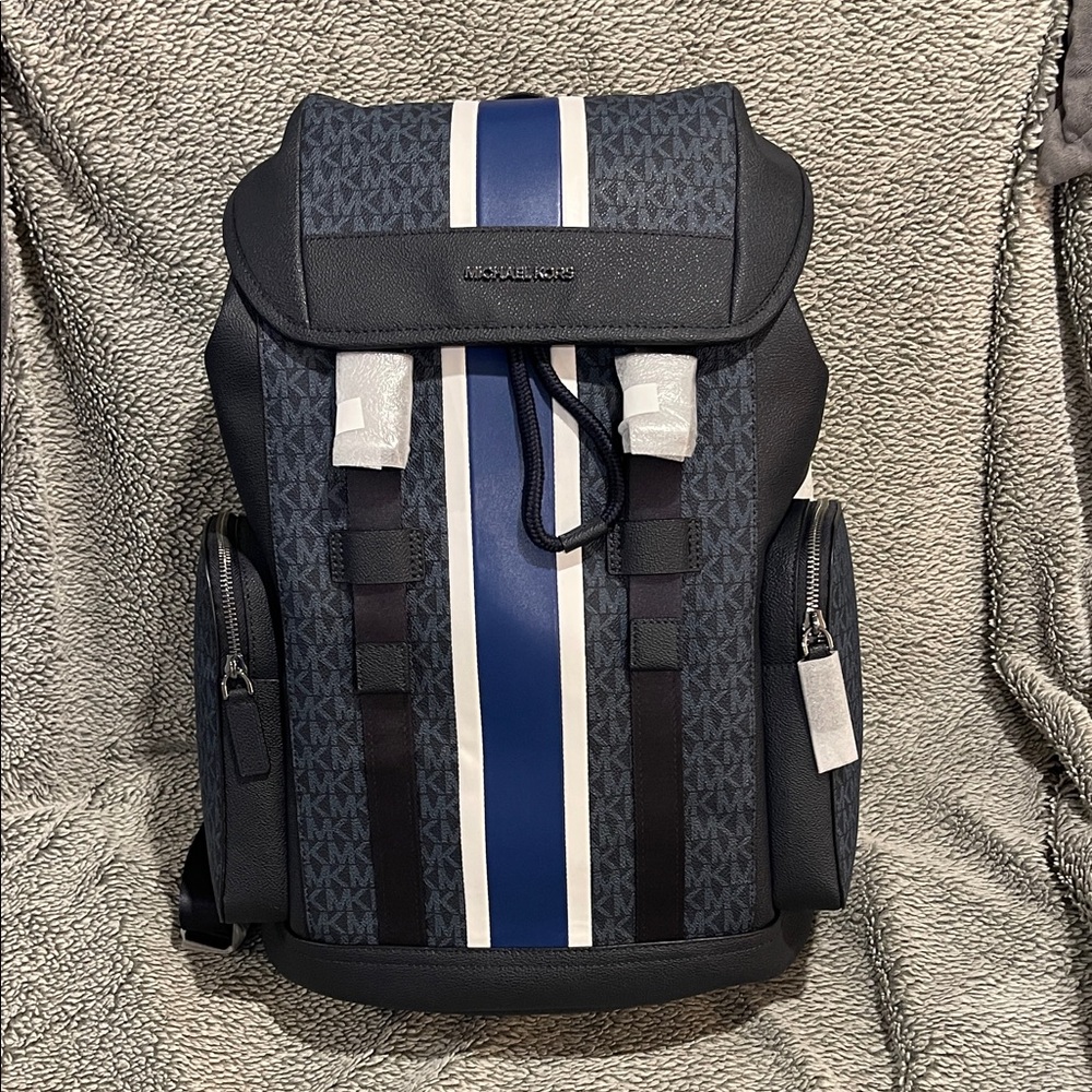 Michael Kors Blue and Black Men's Backpack